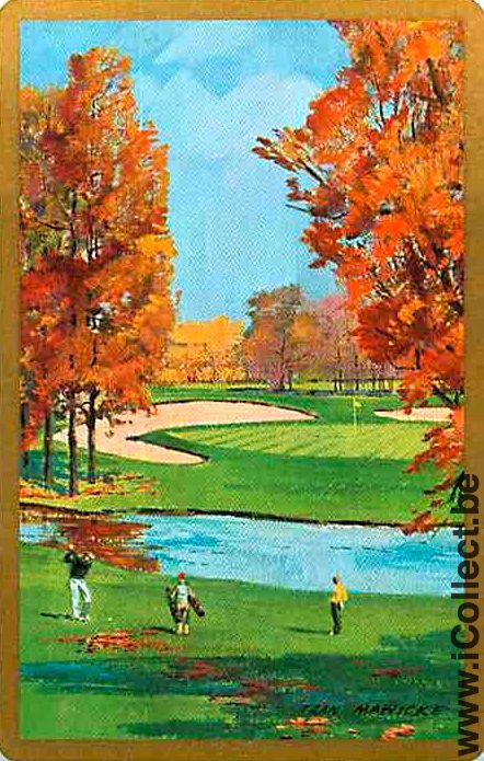 Single Swap Playing Cards Sport Golf Course (PS02-36G)