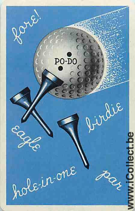 Single Playing Cards Sport Golf Ball (PS04-03F)