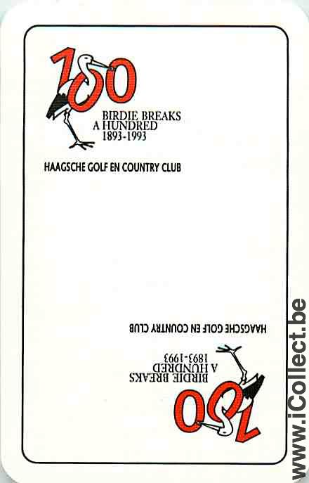 Single Playing Cards Sport Golf Club 100 year (PS04-22C)