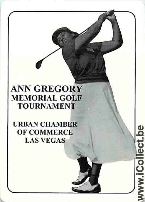 Single Playing Cards Sport Golfer Ann Gregory (PS03-35C) - Click Image to Close