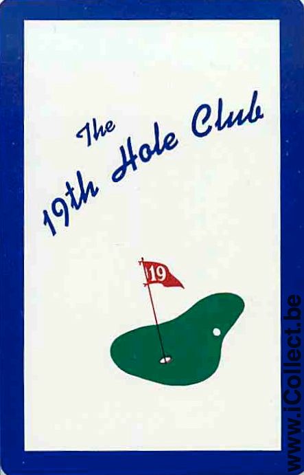 Single Playing Cards Sport Golf 19th hole club (PS14-39E)