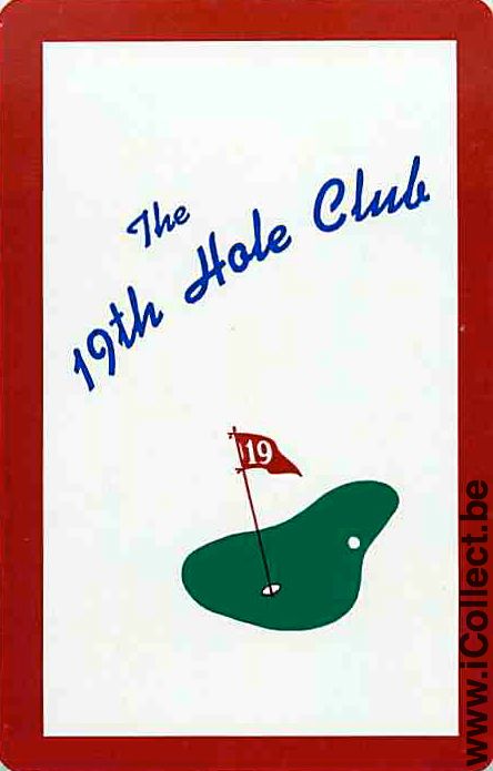 Single Playing Cards Sport Golf 19th hole club (PS14-39F)