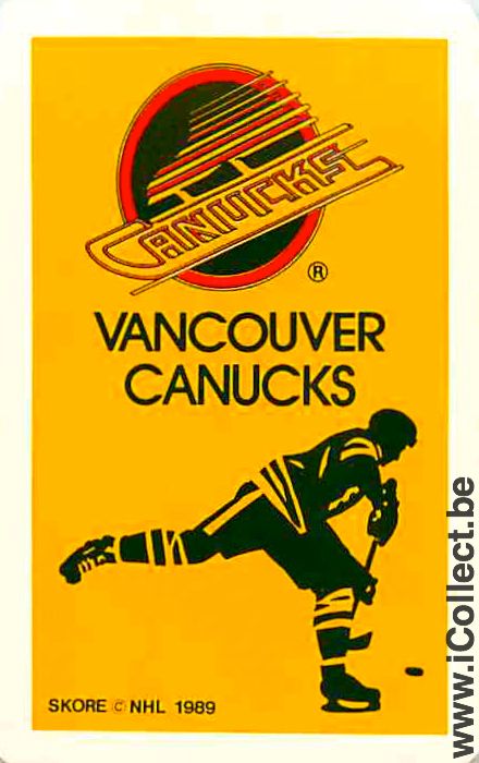 Single Playing Cards Sport Hockey NHL Canucks (PS06-48E)