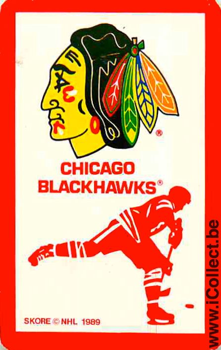 Single Playing Cards Sport Hockey NHL Blackhawks (PS06-48G)