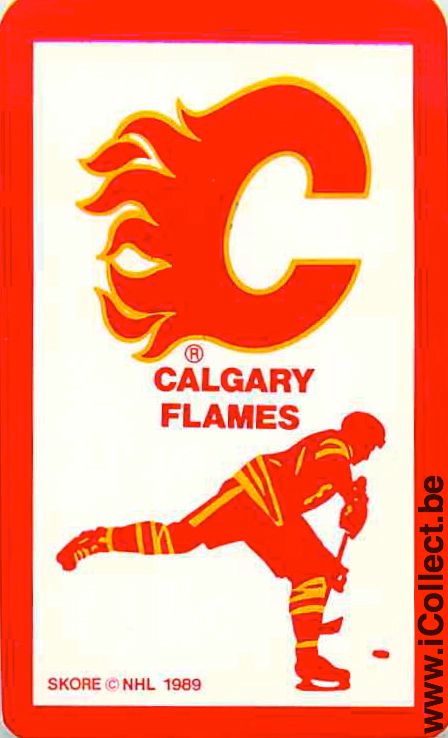 Single Playing Cards Sport Hockey NHL Flames (PS06-48I)