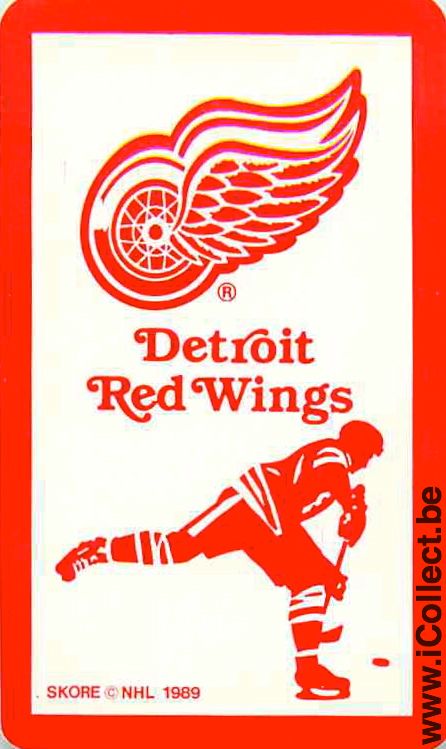 Single Playing Cards Sport Hockey NHL Red Wings (PS06-49B)