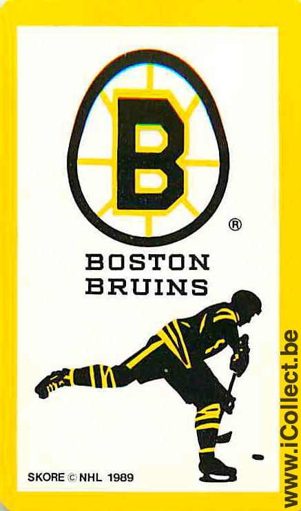 Single Playing Cards Sport Hockey NHL Bruins (PS06-49C)