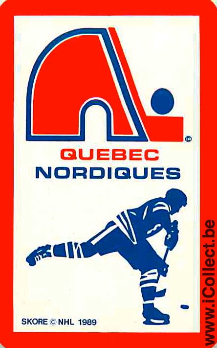 Single Playing Cards Sport Hockey NHL Nordiques (PS06-50B)