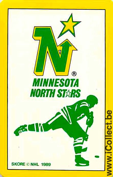 Single Playing Cards Sport Hockey NHL North Stars (PS06-50F)