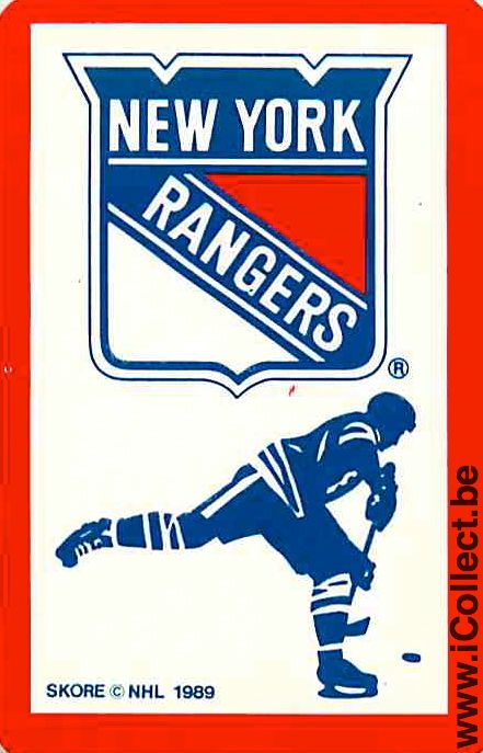 Single Playing Cards Sport Hockey NHL Rangers (PS06-50G)