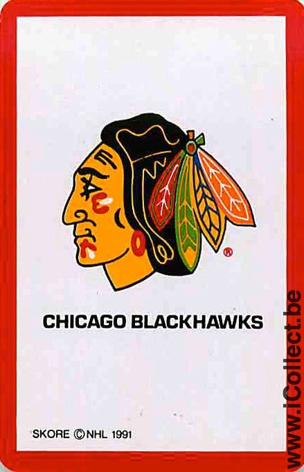 Single Playing Cards Sport Hockey NHL Blackhawks (PS07-60G)