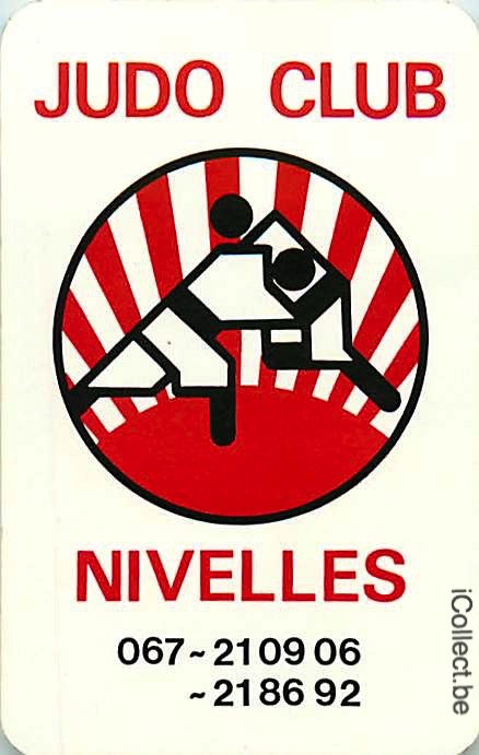 Single Playing Cards Sport Judo Nivelles (PS10-38B) - Click Image to Close