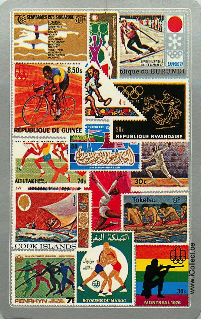 Single Swap Playing Cards Sport Multisport Stamps (PS14-40I)