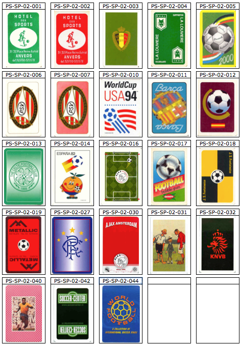 Lot - 23 FOOTBALL Single Swap Playing Cards (PS99-01F)