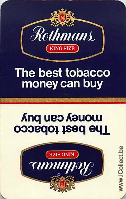 Single Swap Playing Cards Tobacco Rothmans Cigarettes (PS14-53E)