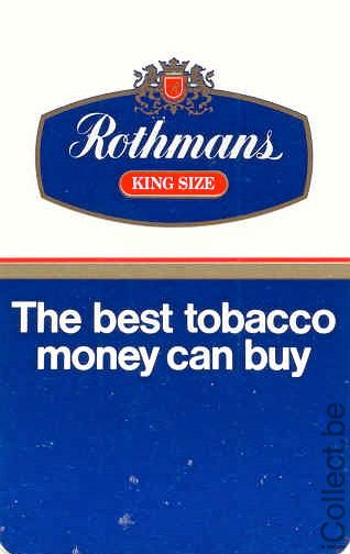 Single Swap Playing Cards Tobacco Rothmans Cigarettes (PS06-49E)