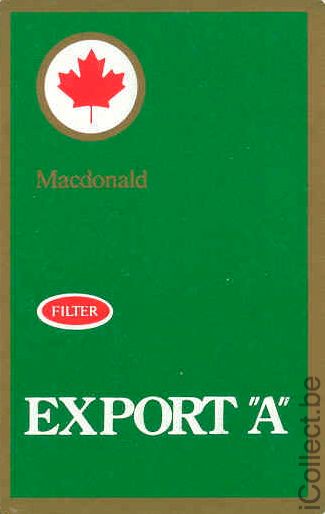 Single Cards Tobacco Cigarettes Macdonald (PS02-43B)