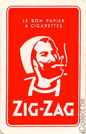 Single Swap Playing Cards Cigarette Papers Zig-Zig (PS08-54F) - Click Image to Close