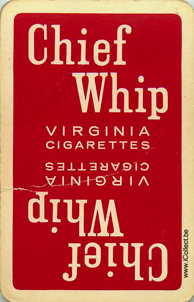 Single Swap Playing Cards Tobacco Chief Whip (PS13-54H)