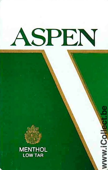 Single Swap Playing Cards Tobacco Aspen Cigarettes (PS04-06B) - Click Image to Close