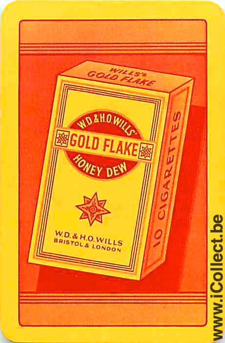 Single Swap Playing Cards Tobacco Gold Flake (PS08-56F)