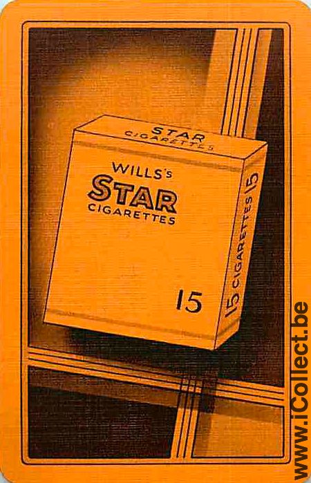 Single Cards Tobacco Cigarettes Wills Star (PS05-23I) - Click Image to Close