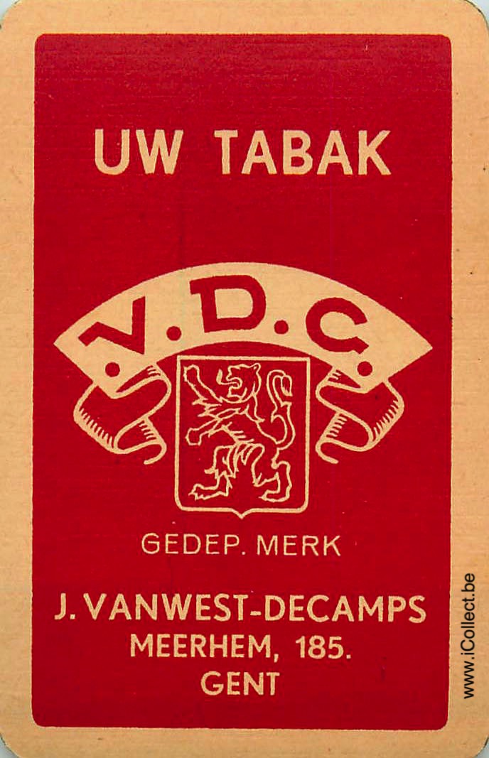 Single Swap Playing Cards Tobacco VDC Vanwest Decamps (PS03-10E)