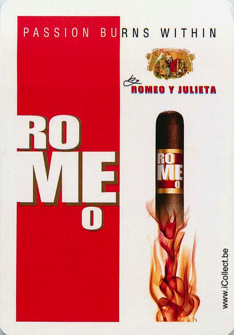 Single Swap Playing Cards Tobacco Romeo Cigars (PS14-24H)