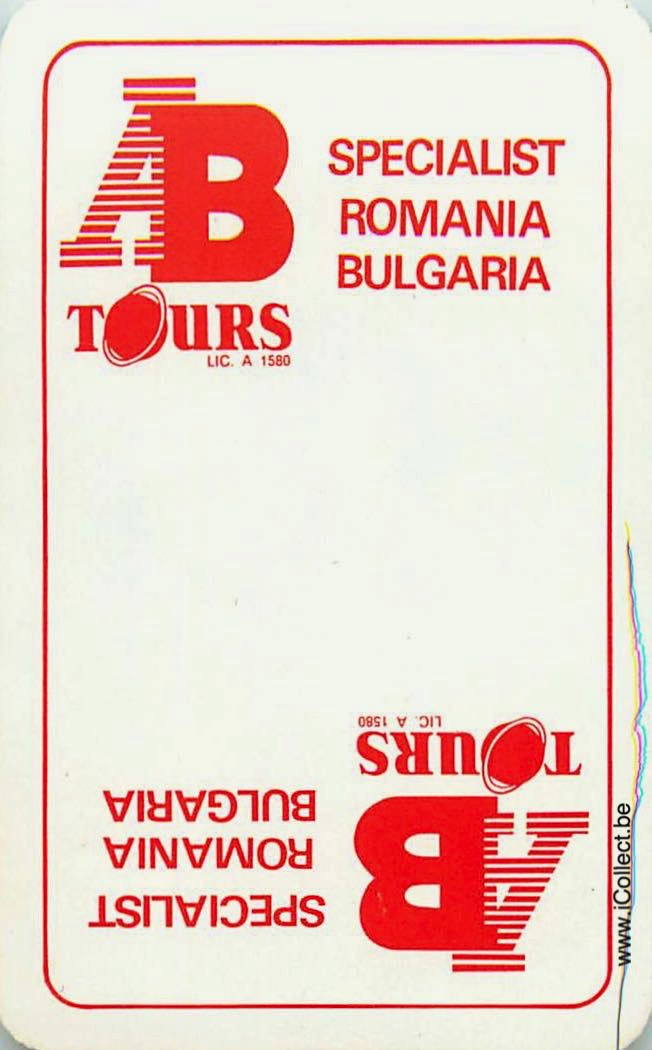 Single Swap Playing Cards Travel AB Tours (PS19-01A) - Click Image to Close