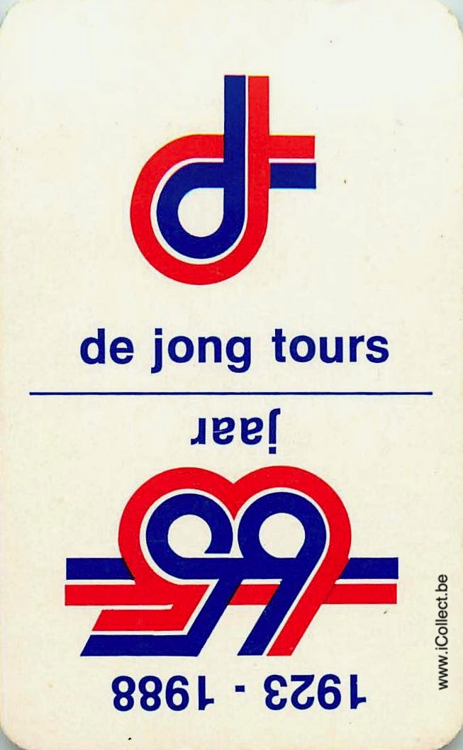 Single Swap Playing Cards Travel De Jong Tours (PS19-16B) - Click Image to Close