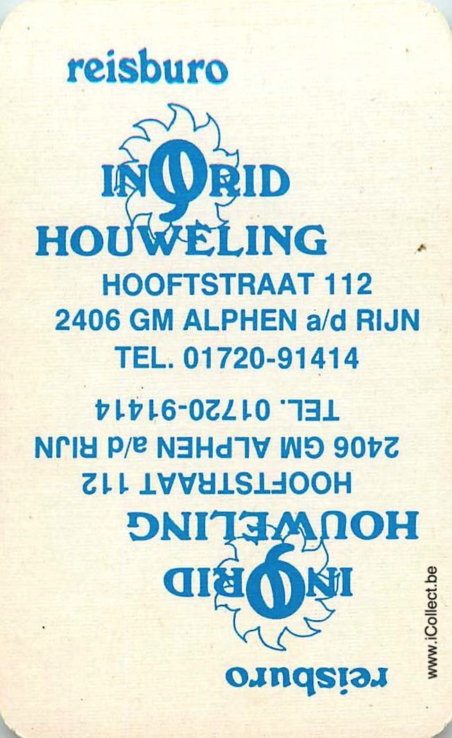 Single Swap Playing Cards Travel Ingrid Houweling (PS19-27E)