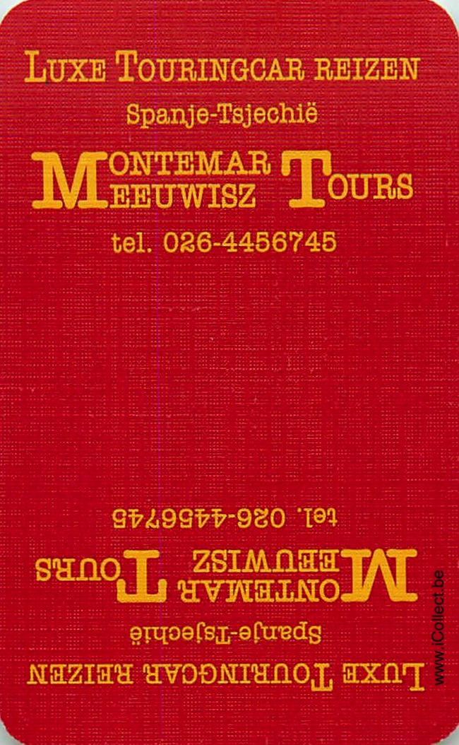 Single Swap Playing Cards Travel Montemar Meeuwisz (PS19-38A)