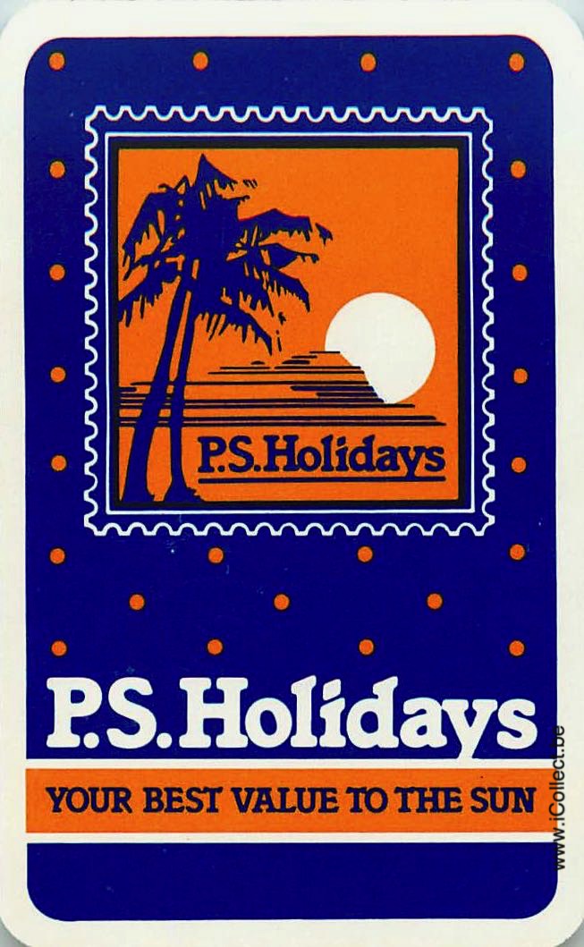 Single Swap Playing Cards Travel P.S. Holidays (PS19-41F) - Click Image to Close