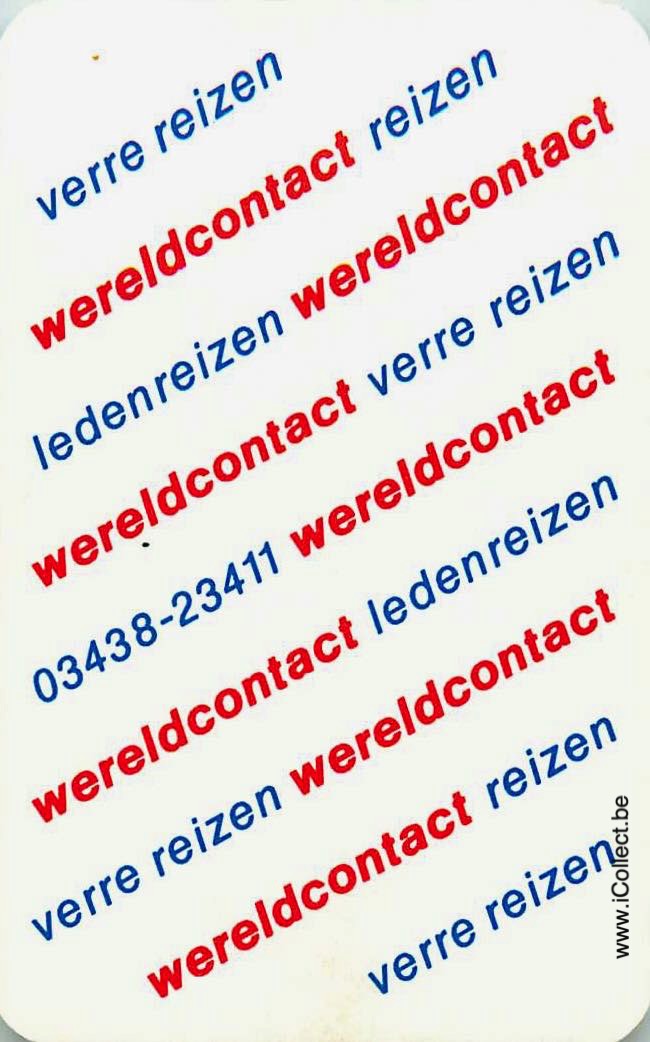 Single Swap Playing Cards Travel Wereldcontact (PS19-46E)