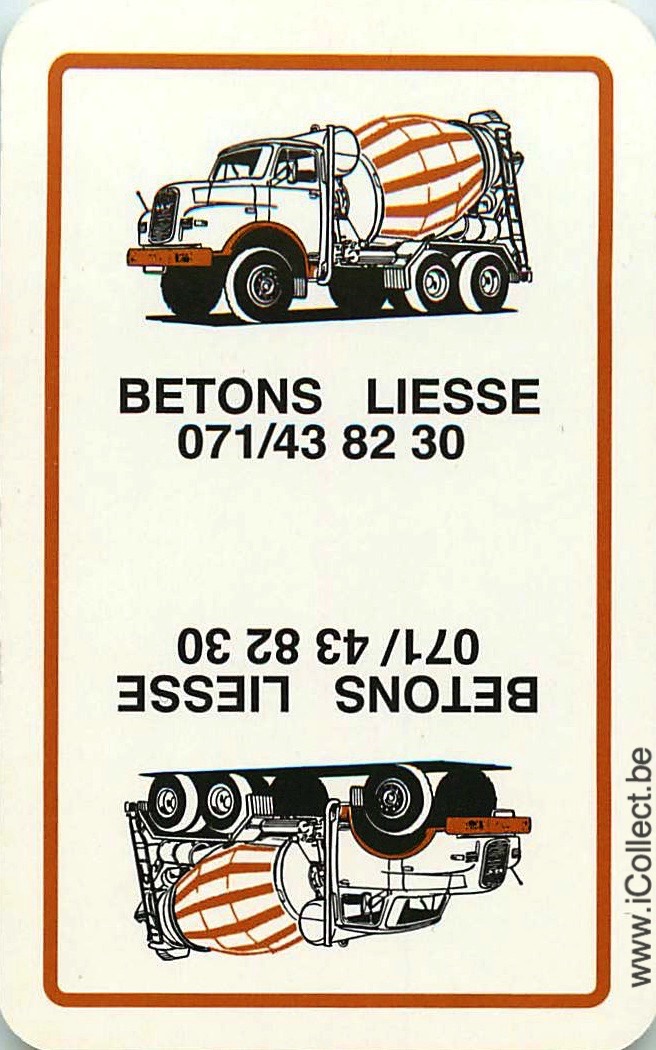 Single Swap Playing Cards Truck Betons Liesse (PS22-22C) - Click Image to Close