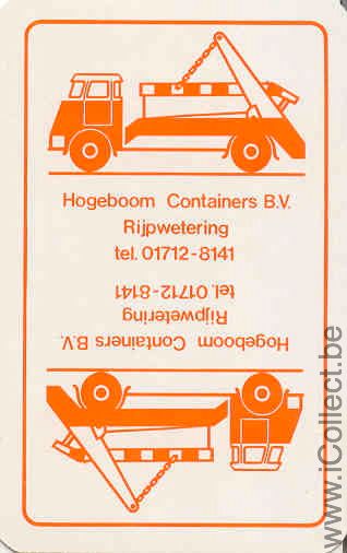 Single Swap Playing Cards Truck Container Hogeboom (PS02-31B) - Click Image to Close