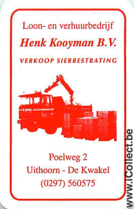 Single Playing Cards Truck Construction Kenk Kooyman (PS11-21A)