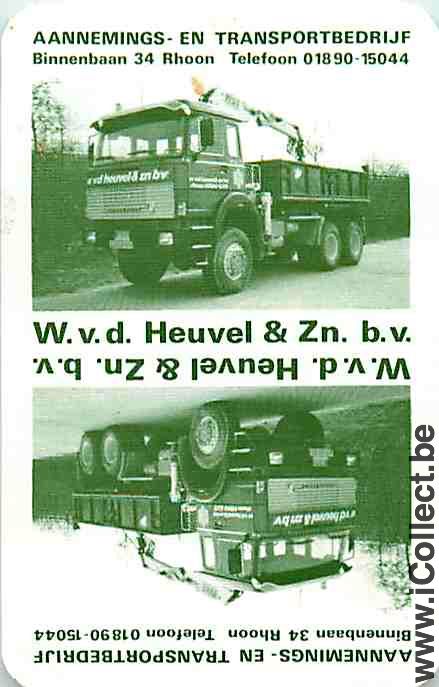 Single Playing Cards Truck Transport V.D. Heuvel (PS11-21C) - Click Image to Close