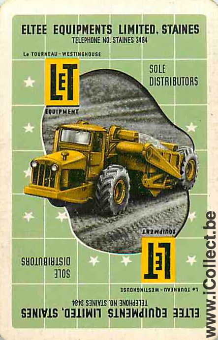 Single Playing Cards Truck Construction LET (PS11-23I)