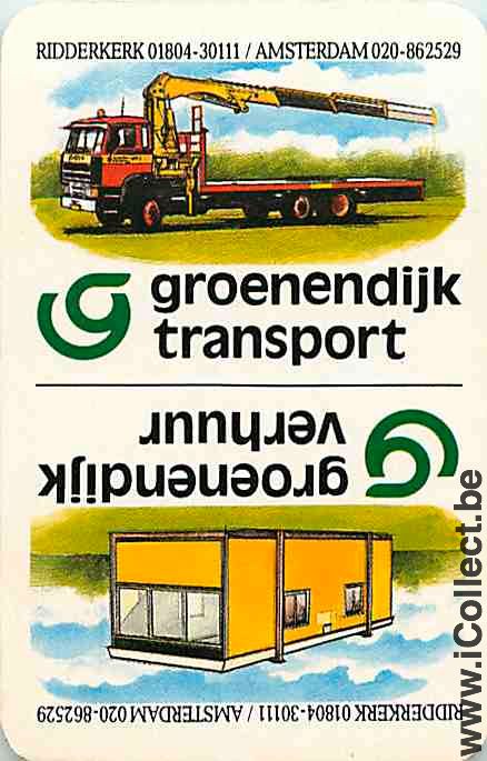 Single Playing Cards Truck Groenendijk Transport (PS06-58A) - Click Image to Close