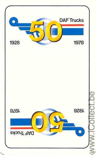 Single Swap Playing Cards Truck DAF 50 Years (PS04-20D)
