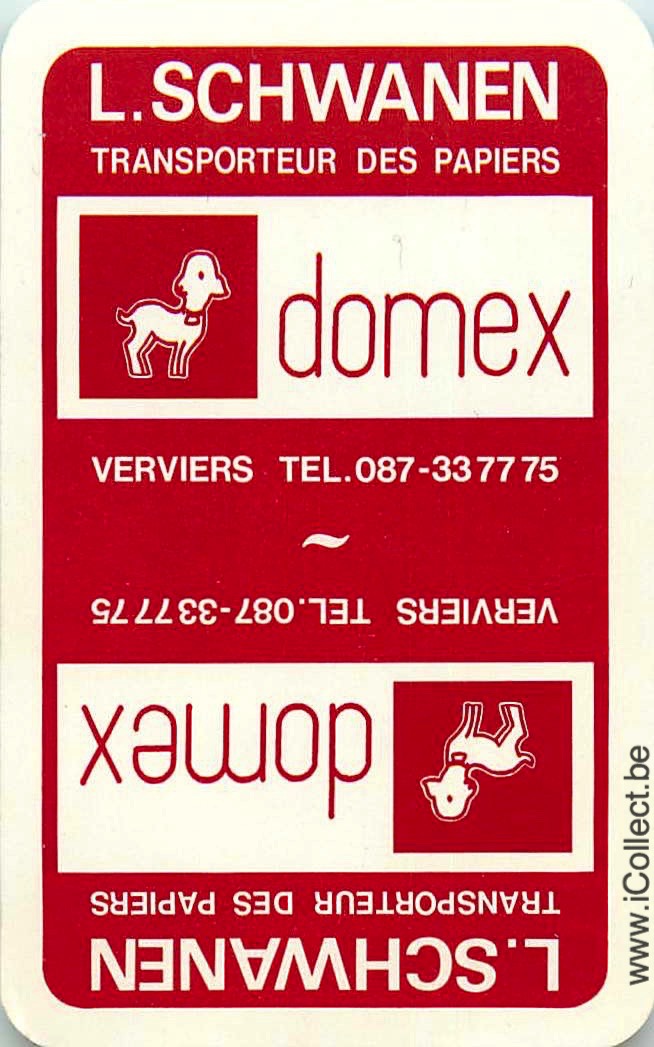 Single Swap Playing Cards Truck Domex Transport (PS09-07I) - Click Image to Close