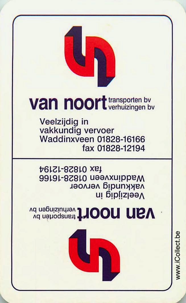 Single Swap Playing Cards Truck Transport Van Noort (PS19-25E)