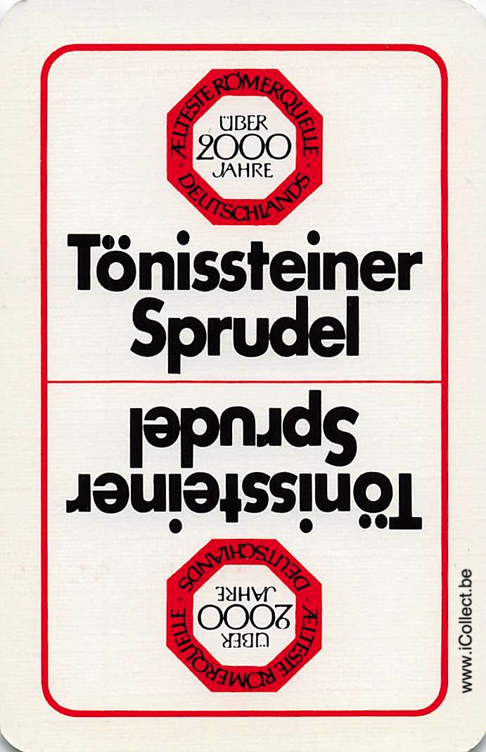 Single Swap Playing Cards Water Tonissteiner Sprudel (PS22-02I)
